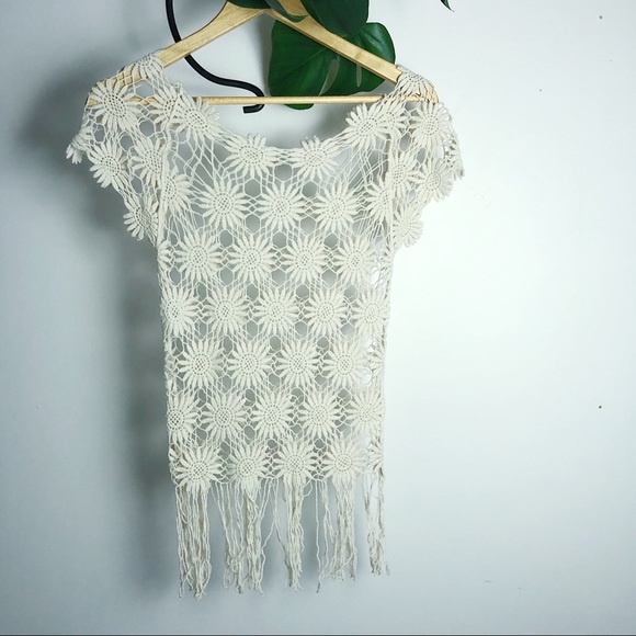 Vintage crochet sunflower ‘90’s top. - Picture 2 of 6